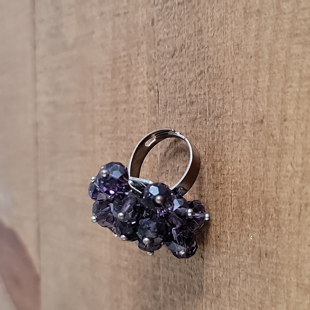 Purple Cluster Ring - image 2